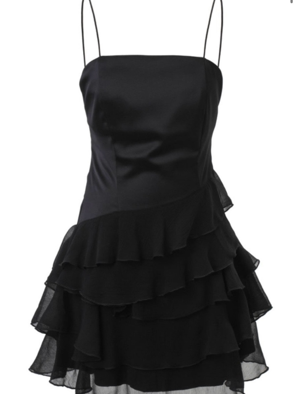 Threetimes black peony dress